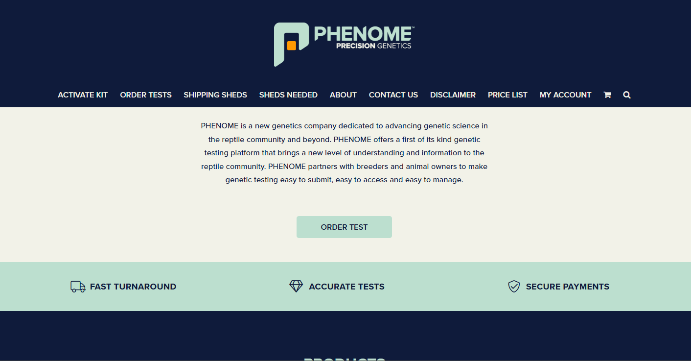 Phenome Reptiles DNA testing platform